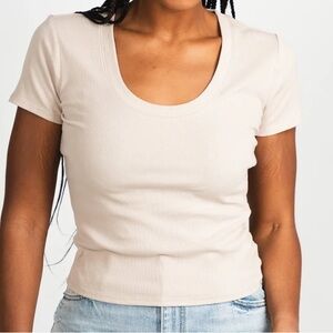 Z Supply Ribbed Cream T-Shirt